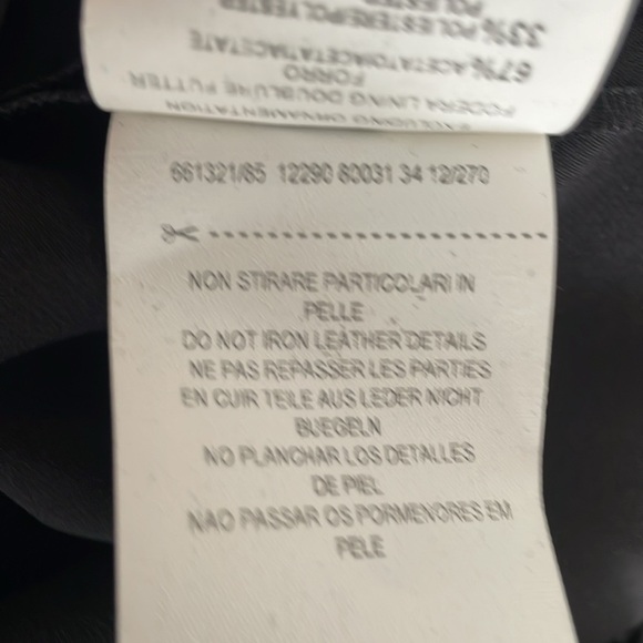 TRU TRUSSARDI Little Black Dress LBD Leather‎ Zip Up Mini size 4 Party Wedding - Picture 10 of 10